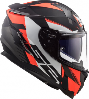 CAPACETE LS2 FF 327 CHALLENGER SQUADRON MATTE BLK/FLUO ORANGE 56