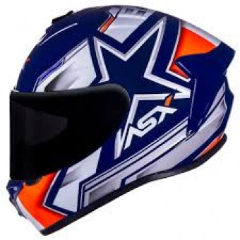 CAPACETE ASX DRAKEN PILOT BRILHO AZUL/BRANCO/VERMELHO 56