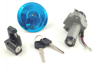 CONJUNTO CHAVE NXR 125/ NXR 125 03-05 BROS (TAMPA TANQUE+TRAVA CAPACETE+CONTATO) EMBUS