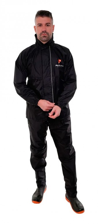 CONJUNTO CHUVA PIONEIRO NYLON FULL MASC. C/CAPUZ PRETO M