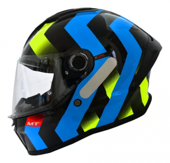 CAPACETE MT STINGER 2 ASPHALT BLACK/BLUE GLOSS 58