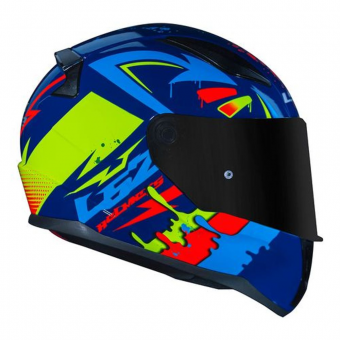 CAPACETE LS2 FF 353 RAPID TAGLINE BLU/YELLOW 56