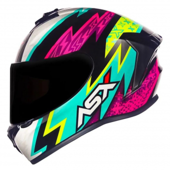 CAPACETE ASX DRAKEN THUNDER BRILHO PRETO/ROSA/TIFFANY 56