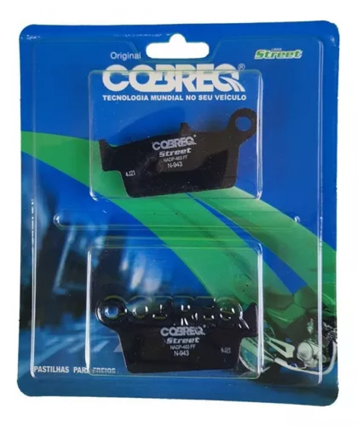PASTILHA FREIO TRAS. NX 400 FALCON/ XRE 300 COBREQ