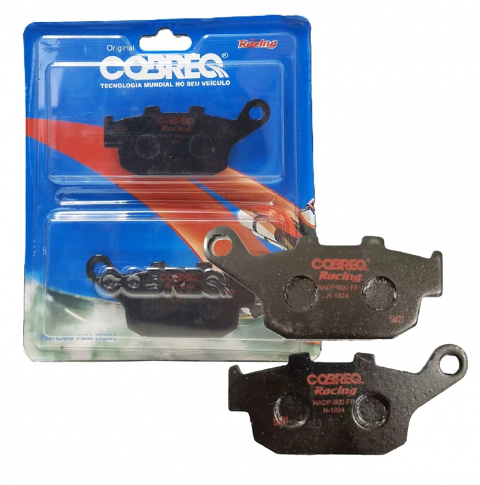 PASTILHA FREIO TRAS. CB 500F 13- /NT 650 COBREQ RACING 