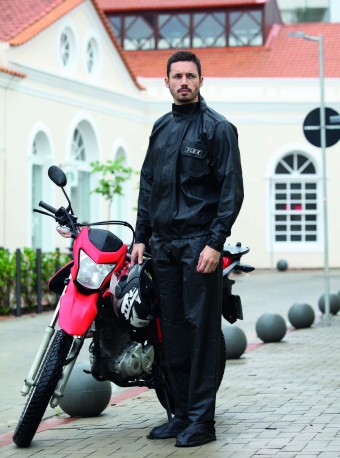 CONJUNTO CHUVA PVC FLEX BASICO MASCULINO PRETO M DELTA