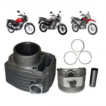 KIT CILINDRO MOTOR TITAN 160/ FAN 160/ NXR 160 METAL LEVE