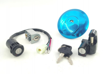 CONJUNTO CHAVE XLR 125 98-02 (TAMPA TANQUE+TRAVA GUIDAO+TRAVA CAPACETE+CONTATO) EMBUS