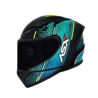 CAPACETE ASX CITY STORM BRILHO PRETO/TIFANNY/AMARELO 58