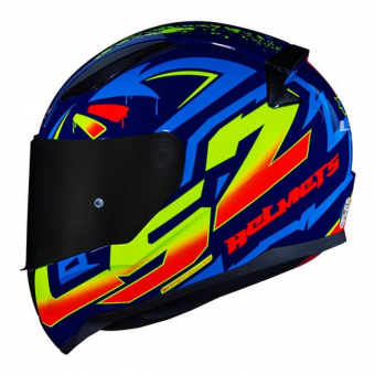 CAPACETE LS2 FF 353 RAPID TAGLINE BLU/YELLOW 56