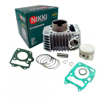 KIT CILINDRO MOTOR BIZ 125 09-17 C/ANEL RIK NIKKI