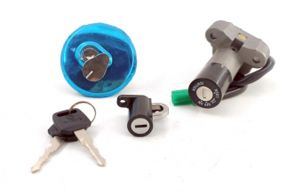CONJUNTO CHAVE INTRUDER 125 12-15 (TAMPA TANQUE+TRAVA CAPACETE+CONTATO) EMBUS