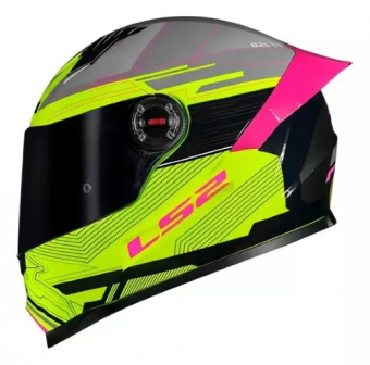 CAPACETE LS2 FF358 S DIGITAL BLK/YELLOW 58/M