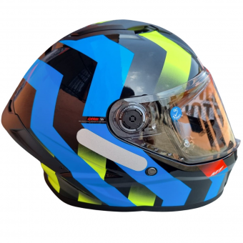 CAPACETE MT STINGER 2 ASPHALT BLACK/BLUE GLOSS 60