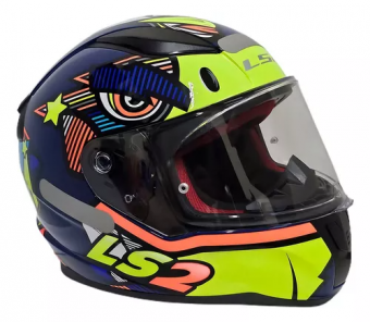 CAPACETE LS2 FF 353 RAPID KHAN YEL/BLUE 56