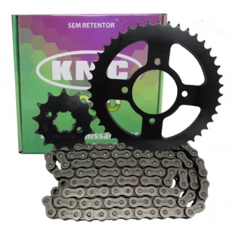 RELAÇÃO KIT DAFRA APACHE 150 S/RETENTOR (CORRENTE+PINHAO) KMC