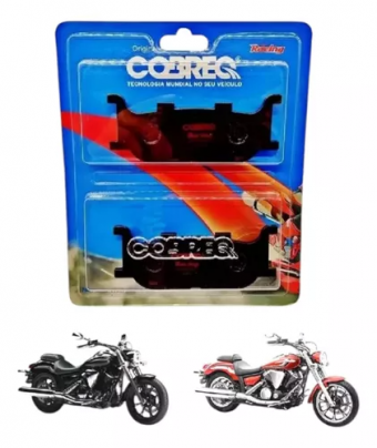PASTILHA FREIO DIANT. VIRAGO 250 98- / DRAGSTAR 01- COBREQ RACING