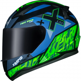 CAPACETE LS2 FF353 RAPID XTREET BLK/GREEN 62