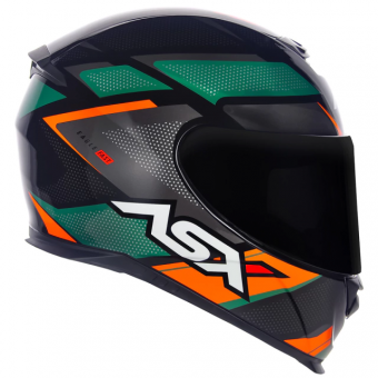 CAPACETE ASX EAGLE FAST BRILHO PRETO/VERDE/GRAFITE 58