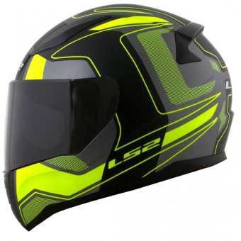 CAPACETE LS2 FF 353 RAPID CARRERA PRETO/VERDE 56