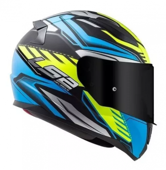 CAPACETE LS2 FF 353 RAPID GALE MATTE BLK/BLUE/YLW 56