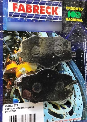 PASTILHA FREIO DIANT. VIRAGO 250 89-93 FABRECK