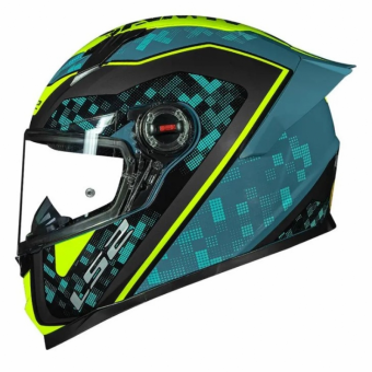 CAPACETE LS2 FF358 S STRIKER BLUE/HV YELLOW 58