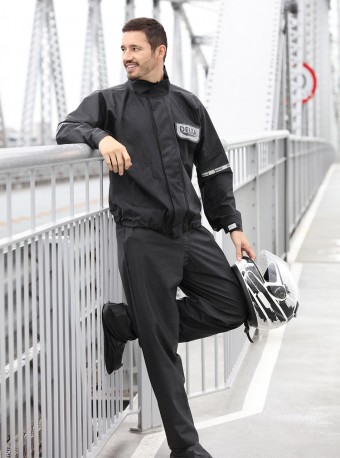 CONJUNTO CHUVA NYLON FEMININO PRETO/ROSA P DELTA