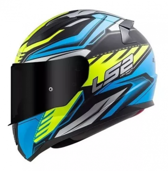 CAPACETE LS2 FF 353 RAPID GALE MATTE BLK/BLUE/YLW 56