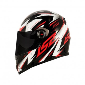 CAPACETE LS2 FF 358 DRAZE BLK/WHT/RED 58