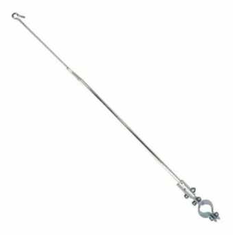 ANTENA CORTA PIPA CROMADA C/ ABRACADEIRA ALUMINIO QUALLYMOTOS