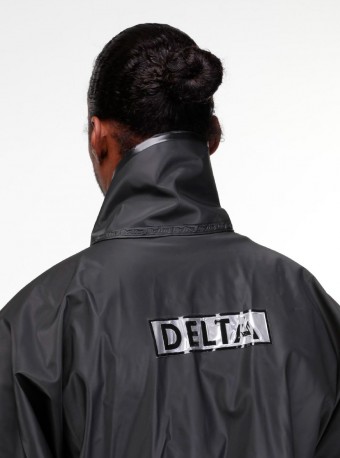 CONJUNTO CHUVA NYLON FEMININO PRETO/ROSA P DELTA