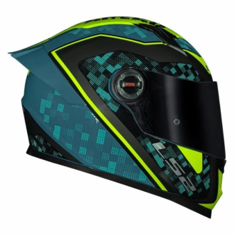 CAPACETE LS2 FF358 S STRIKER BLUE/HV YELLOW 58