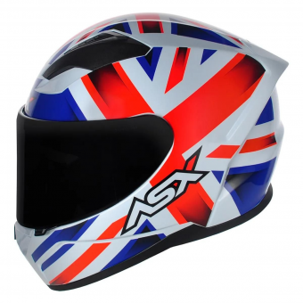CAPACETE ASX CITY KINGDOM BRILHO BRANCO/VERMELHO/AZUL 58