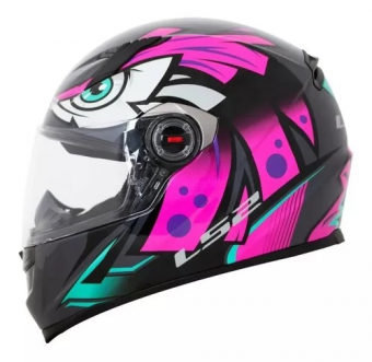 CAPACETE LS2 FF 358 TRIBAL FUCSIA 58