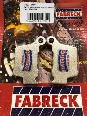 PASTILHA FREIO TRAS. KTM 125/ KTM 250/ KTM 300 FABREQ RACING