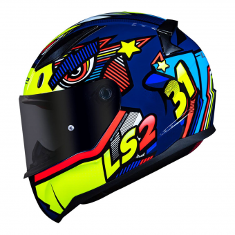 CAPACETE LS2 FF 353 RAPID KHAN YEL/BLUE 56