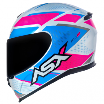 CAPACETE ASX EAGLE FAST BRILHO BRANCO/ROSA/AZUL 58