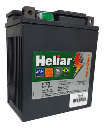 BATERIA HTZ-7L HELIAR TITAN 150/ FALCON/ TWISTER