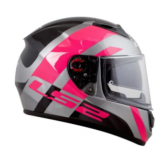 CAPACETE LS2 FF397 VECTOR EVO TRIDENT TIT/PINK 60