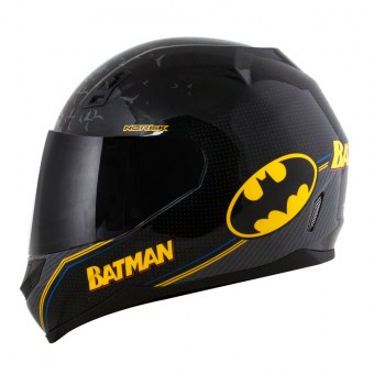 CAPACETE NORISK FF 391 BATMAN SYMBOL  PRETO/AMARELO 58