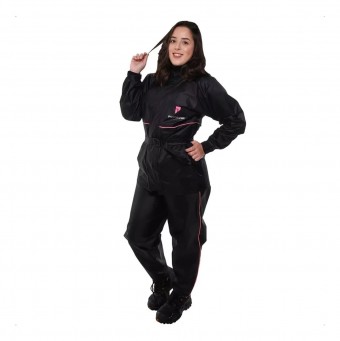CONJUNTO CHUVA PIONEIRO NYLON FULL MASC. C/CAPUZ PRETO P