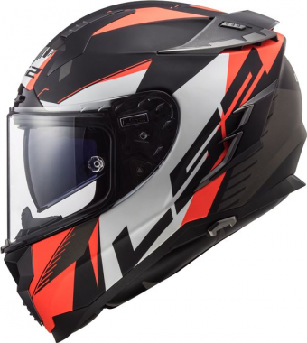 CAPACETE LS2 FF 327 CHALLENGER SQUADRON MATTE BLK/FLUO ORANGE 56