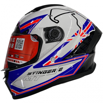 CAPACETE MT STINGER 2 GRAND PRIX SILVERSTONE GLOSS 58