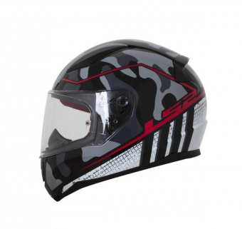 CAPACETE LS2 FF 353 RAPID BRAVADO GREY CAMO/RED 56