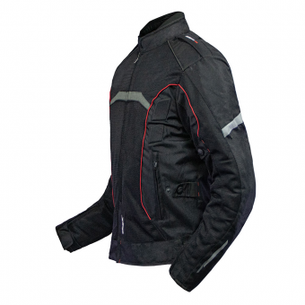 JAQUETA TEXX NEW STRIKE V2 MASCULINA PRETA/VERMELHO XXXXL 4XL
