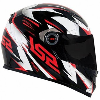 CAPACETE LS2 FF 358 DRAZE BLK/WHT/RED 58