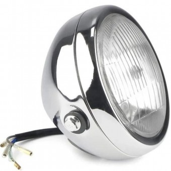 FAROL COMPLETO INTRUDER 125 CROMADO SPORTIVE