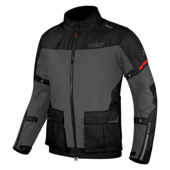 JAQUETA X11 ADVENTURE MASCULINA PRETO/CINZA G